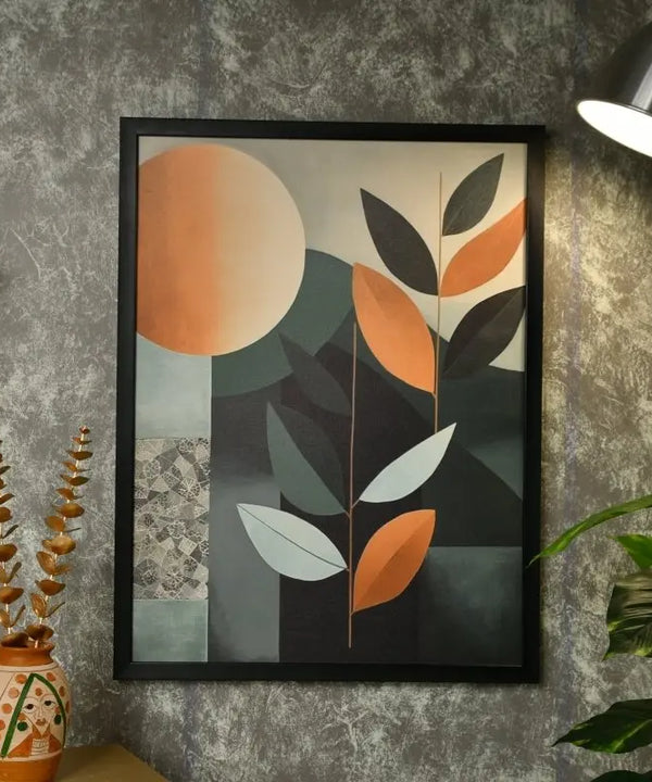 Sowpeace's Handcrafted Scandinavian Sphere Leaves Abstract Wall Art – Premium Canvas Prints for Contemporary Home Decor — image 3