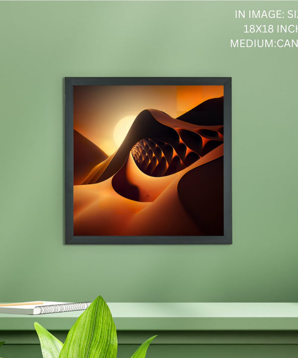 Sowpeace's Handcrafted Bohemian Sand Dune Abstract Wall Art – Premium Set of 2, Indian-Inspired Canvas Decor — image 5