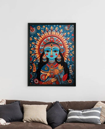 Find Your Inner Peace: Sowpeace Radha Print – Premium Indian-Inspired Canvas Art for Elegant and Spiritual Home Decor — alternate view