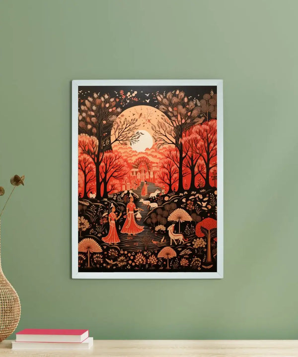 Find Your Rural Harmony: Sowpeace Handcrafted Canvas Prints – Premium Indian-Inspired Art for Elegant Home Decor — main view