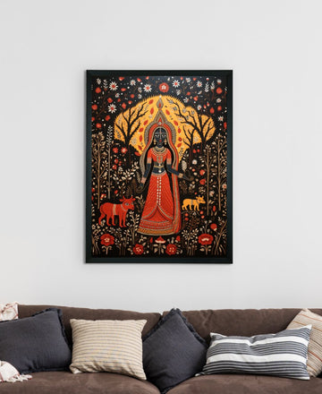 Find Your Flame: Sowpeace Handcrafted Abstract Print – Premium Indian-Inspired Canvas Art for Stylish Home Interiors — alternate view