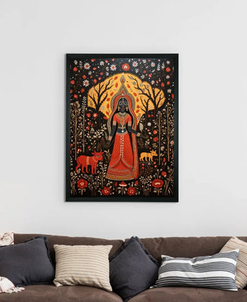 Find Your Flame: Sowpeace Handcrafted Abstract Print – Premium Indian-Inspired Canvas Art for Stylish Home Interiors — alternate view