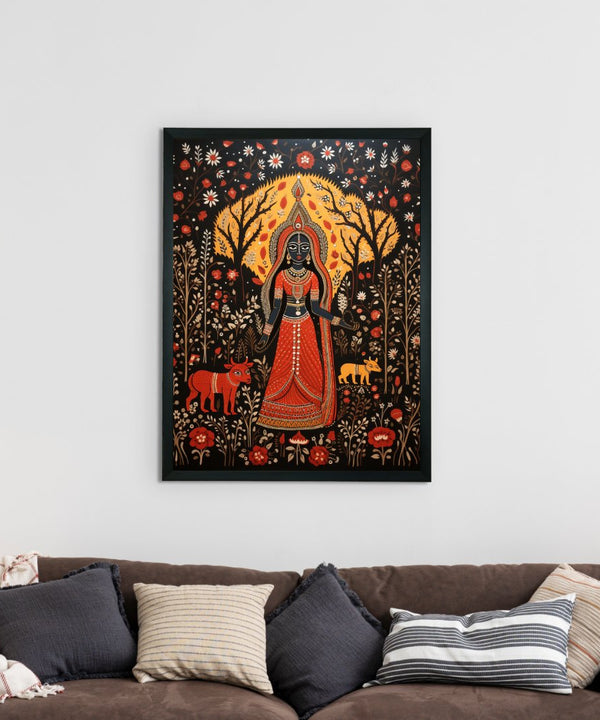 Find Your Flame: Sowpeace Handcrafted Abstract Print – Premium Indian-Inspired Canvas Art for Stylish Home Interiors — image 2