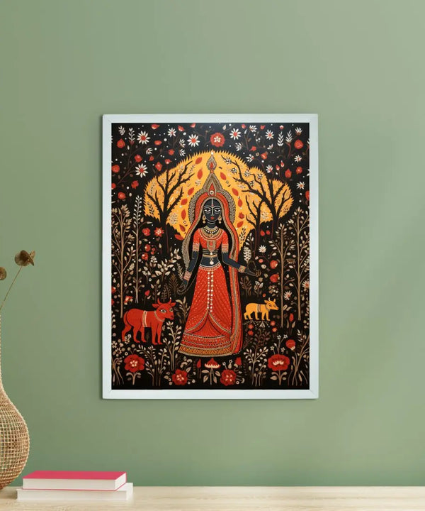 Find Your Flame: Sowpeace Handcrafted Abstract Print – Premium Indian-Inspired Canvas Art for Stylish Home Interiors — main view