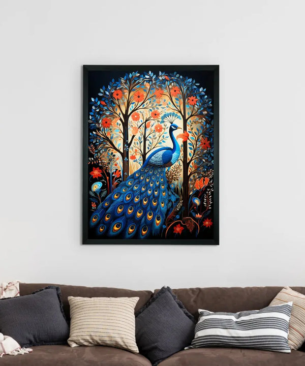 Sowpeace Harmony: Find Your Forest Peacock – Premium Handcrafted Canvas Art for Elegant and Contemporary Interiors — image 2