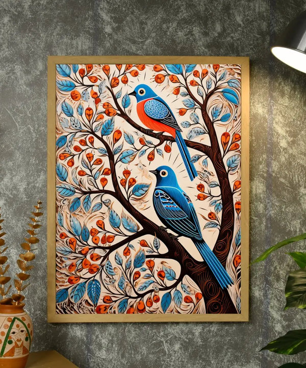 Unwind with Nature's Dance: Sowpeace Handcrafted Wall Prints – Premium Indian-Inspired Art for Elegant and Peaceful Decor — image 4