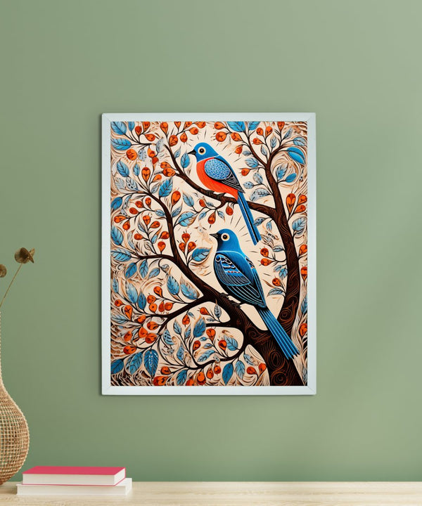 Unwind with Nature's Dance: Sowpeace Handcrafted Wall Prints – Premium Indian-Inspired Art for Elegant and Peaceful Decor — main view