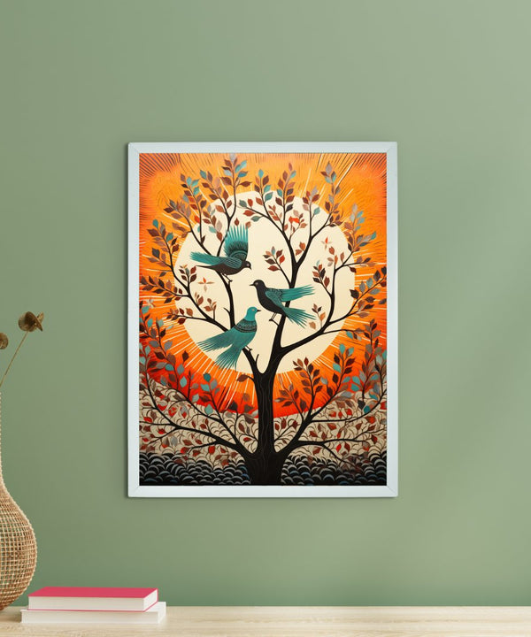 Trio Take Flight: Sowpeace Handcrafted Modern Art – Premium Canvas Prints for Stylish and Contemporary Home Decoration — main view