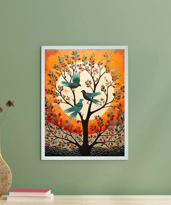 Trio Take Flight: Sowpeace Handcrafted Modern Art – Premium Canvas Prints for Stylish and Contemporary Home Decoration — main view