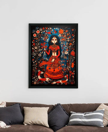 Find Your Fire: Sowpeace Handcrafted Abstract Women Art – Premium Canvas Print for Contemporary Home Decor — alternate view