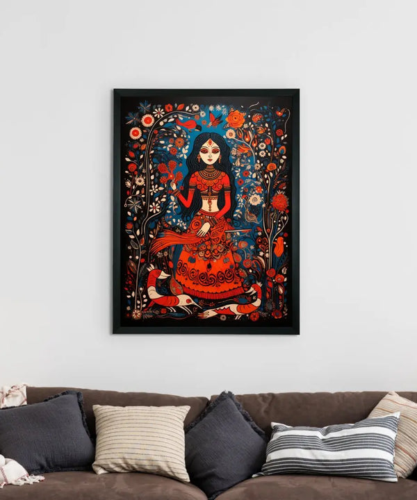 Find Your Fire: Sowpeace Handcrafted Abstract Women Art – Premium Canvas Print for Contemporary Home Decor — image 2