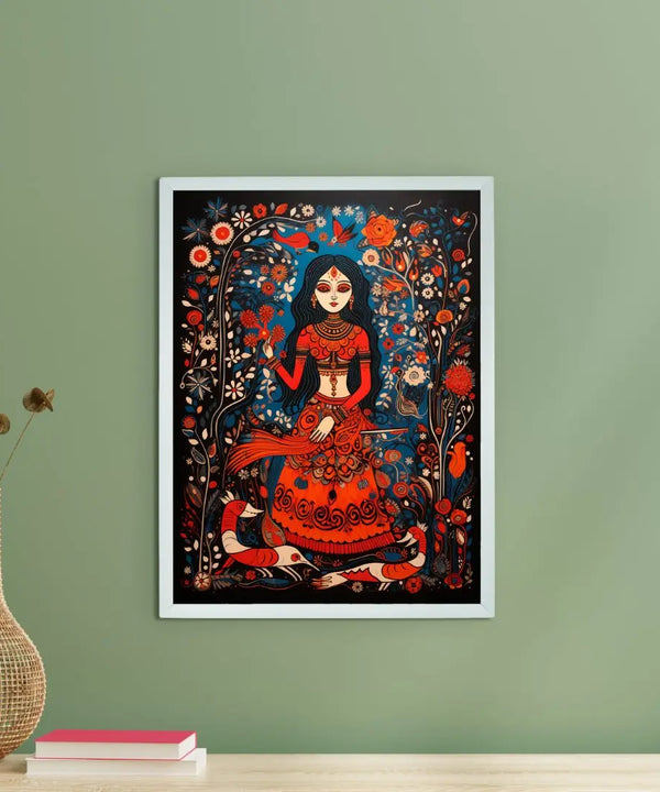 Find Your Fire: Sowpeace Handcrafted Abstract Women Art – Premium Canvas Print for Contemporary Home Decor — main view