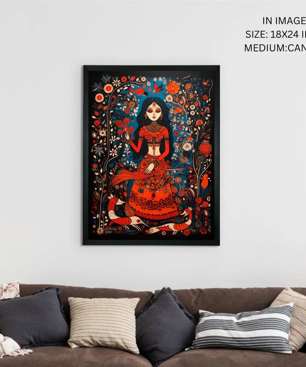 Find Your Fire: Sowpeace Handcrafted Abstract Women Art – Premium Canvas Print for Contemporary Home Decor — image 5