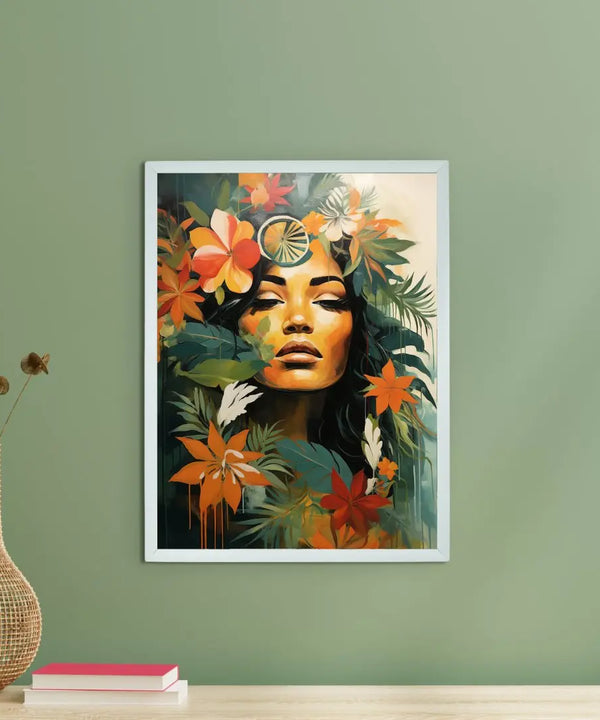 Unwind with Floral Dreams: Sowpeace Handcrafted Canvas Prints – Premium Indian-Inspired Art for Modern and Stylish Interiors — main view