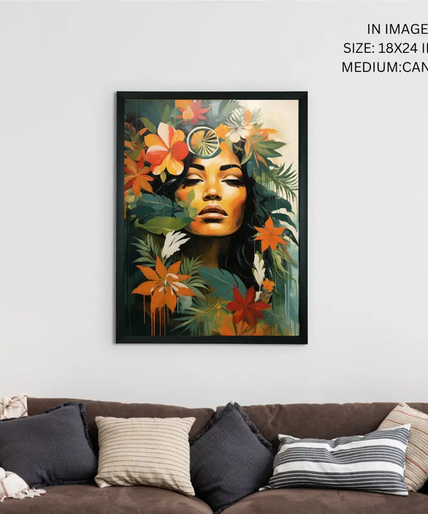 Unwind with Floral Dreams: Sowpeace Handcrafted Canvas Prints – Premium Indian-Inspired Art for Modern and Stylish Interiors — image 5