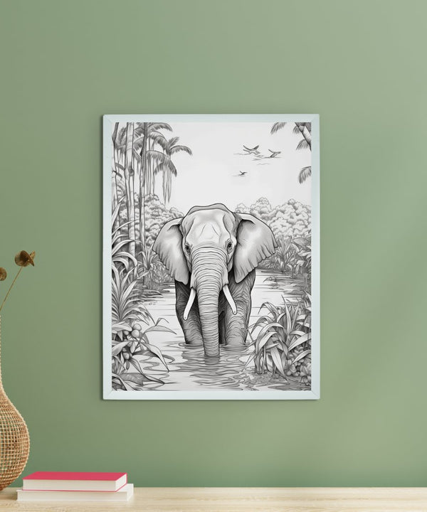 Unwind with Nature's Rhythm: Sowpeace Handcrafted Prints – Premium Indian-Inspired Canvas Art for Elegant Home Decor — main view