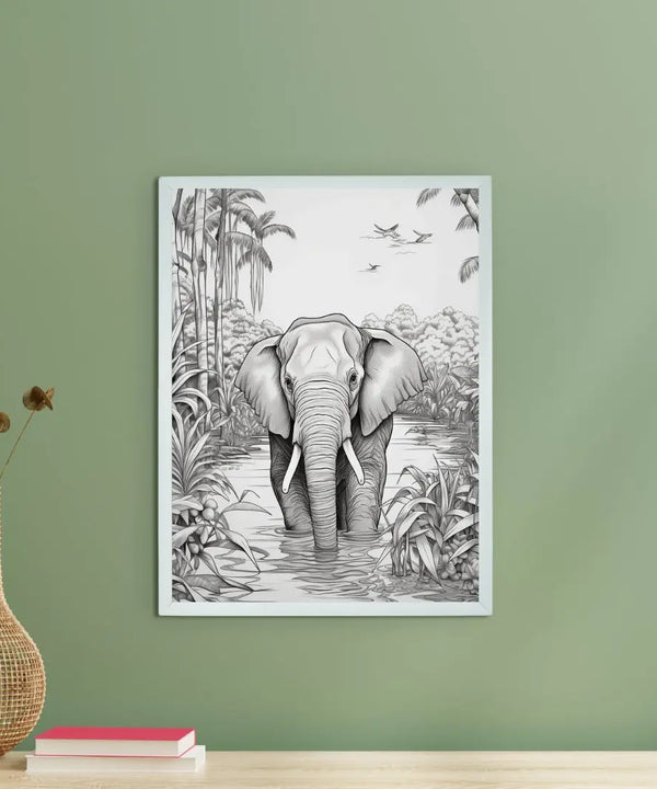 Unwind with Nature's Rhythm: Sowpeace Handcrafted Prints – Premium Indian-Inspired Canvas Art for Elegant Home Decor — main view