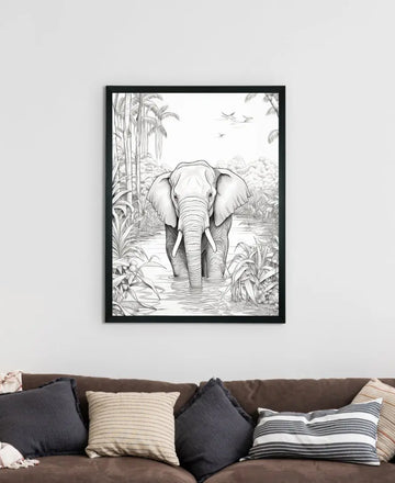 Unwind with Nature's Rhythm: Sowpeace Handcrafted Prints – Premium Indian-Inspired Canvas Art for Elegant Home Decor — alternate view