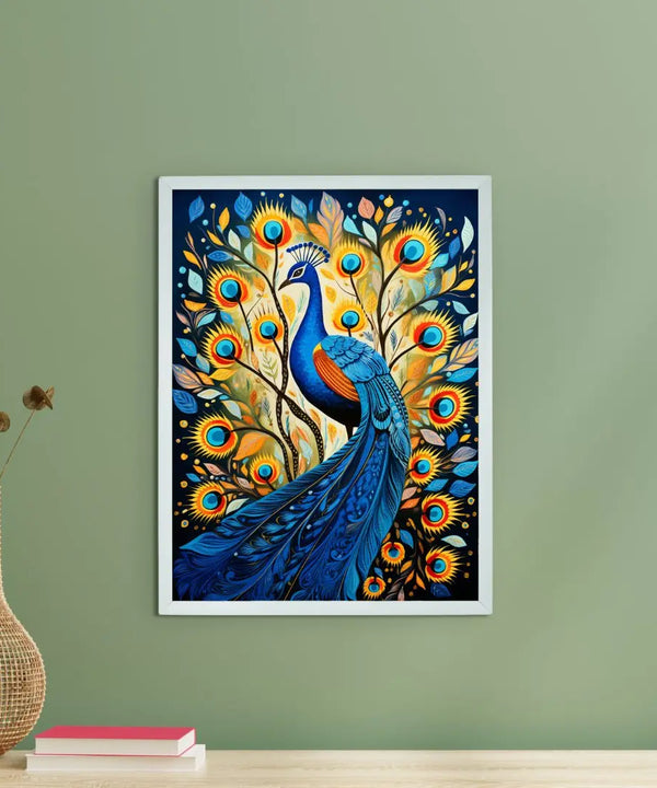Sowpeace Aura: Embrace Peacock's Harmony – Premium Handcrafted Canvas Art for Modern and Elegant Home Decoration — main view