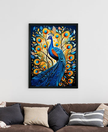 Sowpeace Aura: Embrace Peacock's Harmony – Premium Handcrafted Canvas Art for Modern and Elegant Home Decoration — alternate view