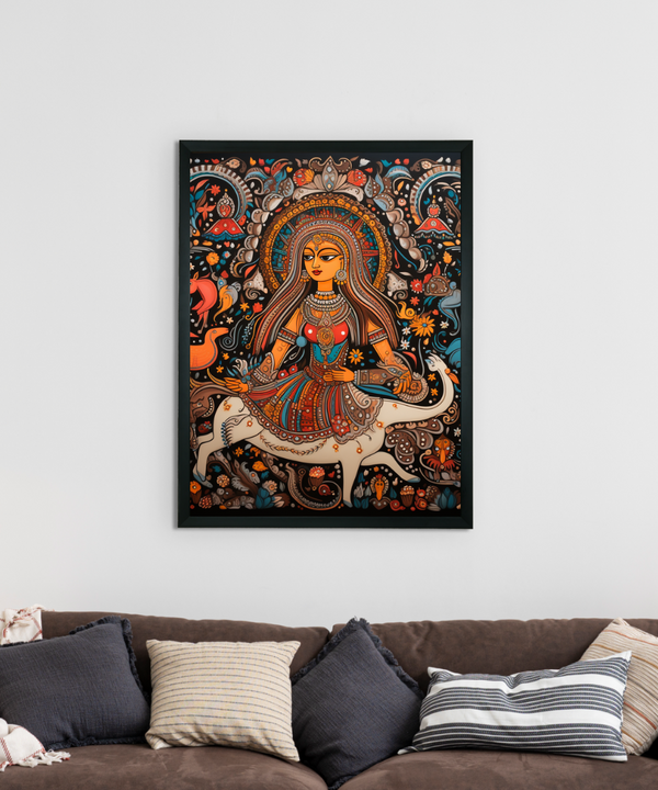 Cosmic Connections: Sowpeace Handcrafted Canvas Magic – Premium Indian-Inspired Art for Contemporary Home Decoration — main view