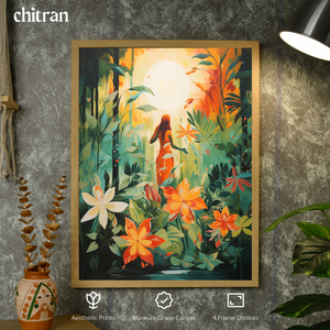 Canvas Wall Art: Artisan Woman's Silhouette, Home Decor Masterpiece