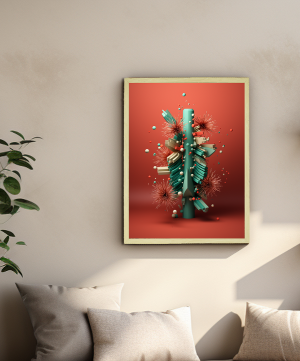 Global Chill: Sowpeace Premium Abstract Winter Canvas Prints – Handcrafted Indian-Inspired Art for Elegant Winter Decor — image 4