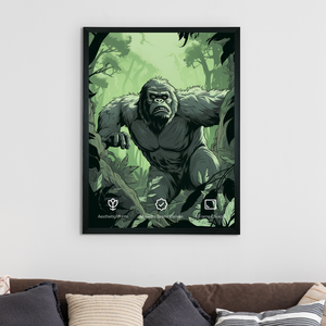 Sowpeace Harmony: Find Your Handcrafted Abstract Gorilla – Premium Indian-Inspired Canvas Art for Modern and Stylish Interiors