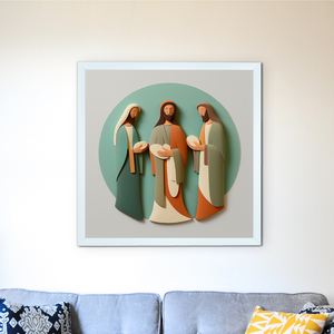 Jesus Family: Artisan Canvas Wall Decor for Home.