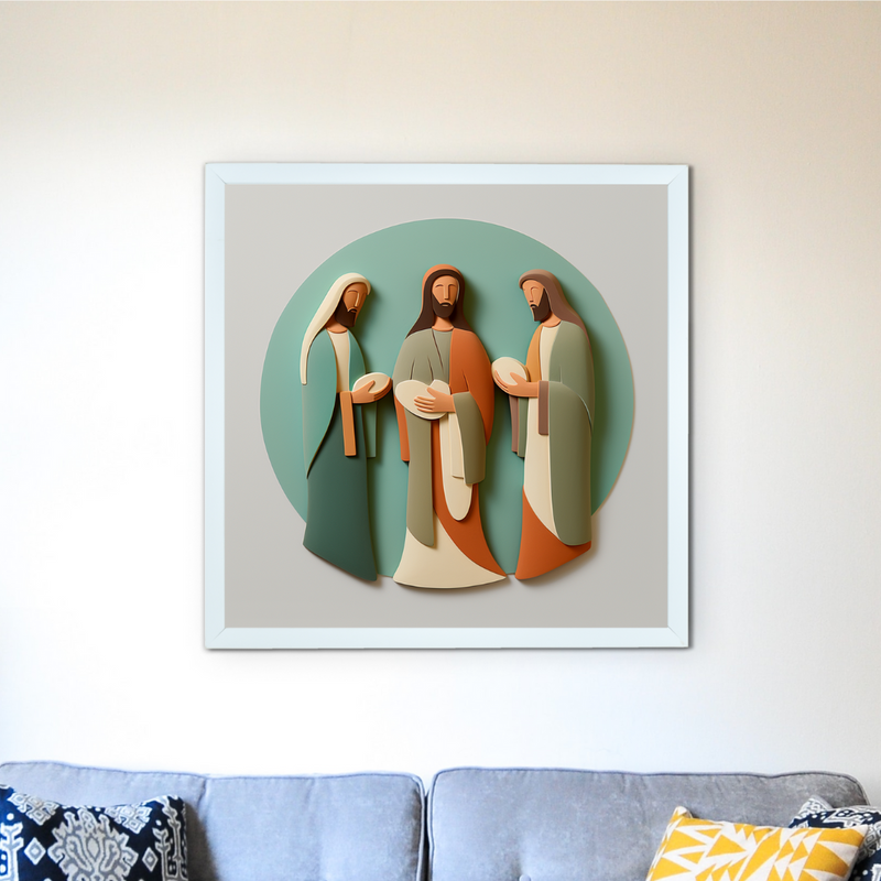 Home Blessing: Jesus' Modern Family Art – Premium Handcrafted Canvas Prints for Stylish and Faithful Home Decor by Sowpeace – view 1
