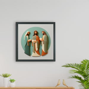 Jesus Family: Artisan Canvas Wall Decor for Home.