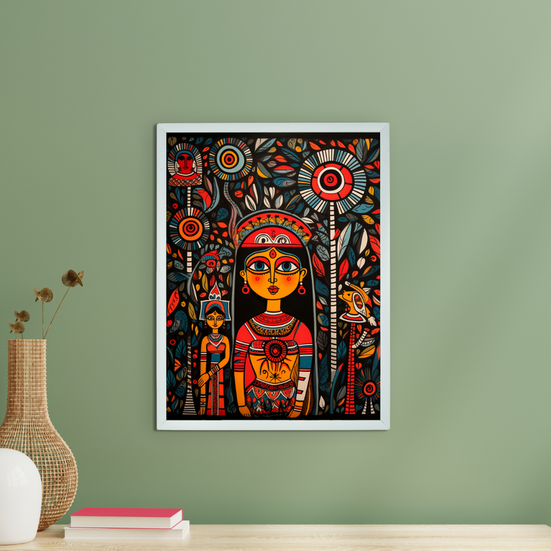 Whispers of Confidence: Sowpeace Handcrafted Canvas – Premium Indian-Inspired Art for Modern and Stylish Home Decor – view 1