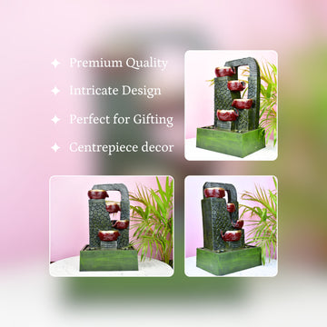Sowpeace Harmony Veil Cascading Waterfall | Elegant Indoor Resin Fountain for Relaxing Home Décor & Gifting