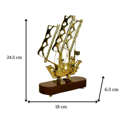 Vastu Principles for Sowpeace Brass multi sail Ship