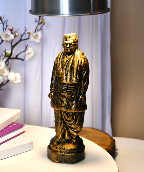 Terracotta Netaji Statue: Artisan-Made Tabletop Decor Masterpiece