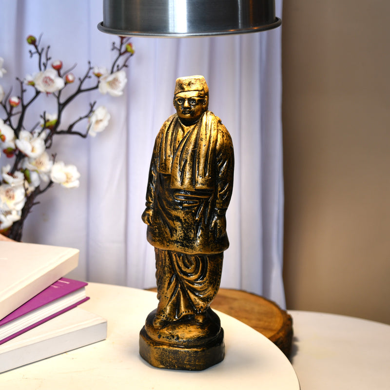 Terracotta Netaji Statue: Artisan-Made Tabletop Decor Masterpiece – view 1