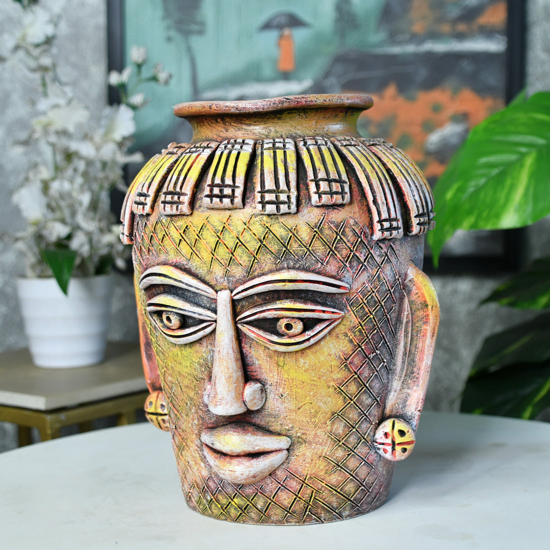 Sowpeace's Majestic Masculinity: Big Male Vase - terracotta tabletop - Sowpeace - Flower Vase - Terracotta