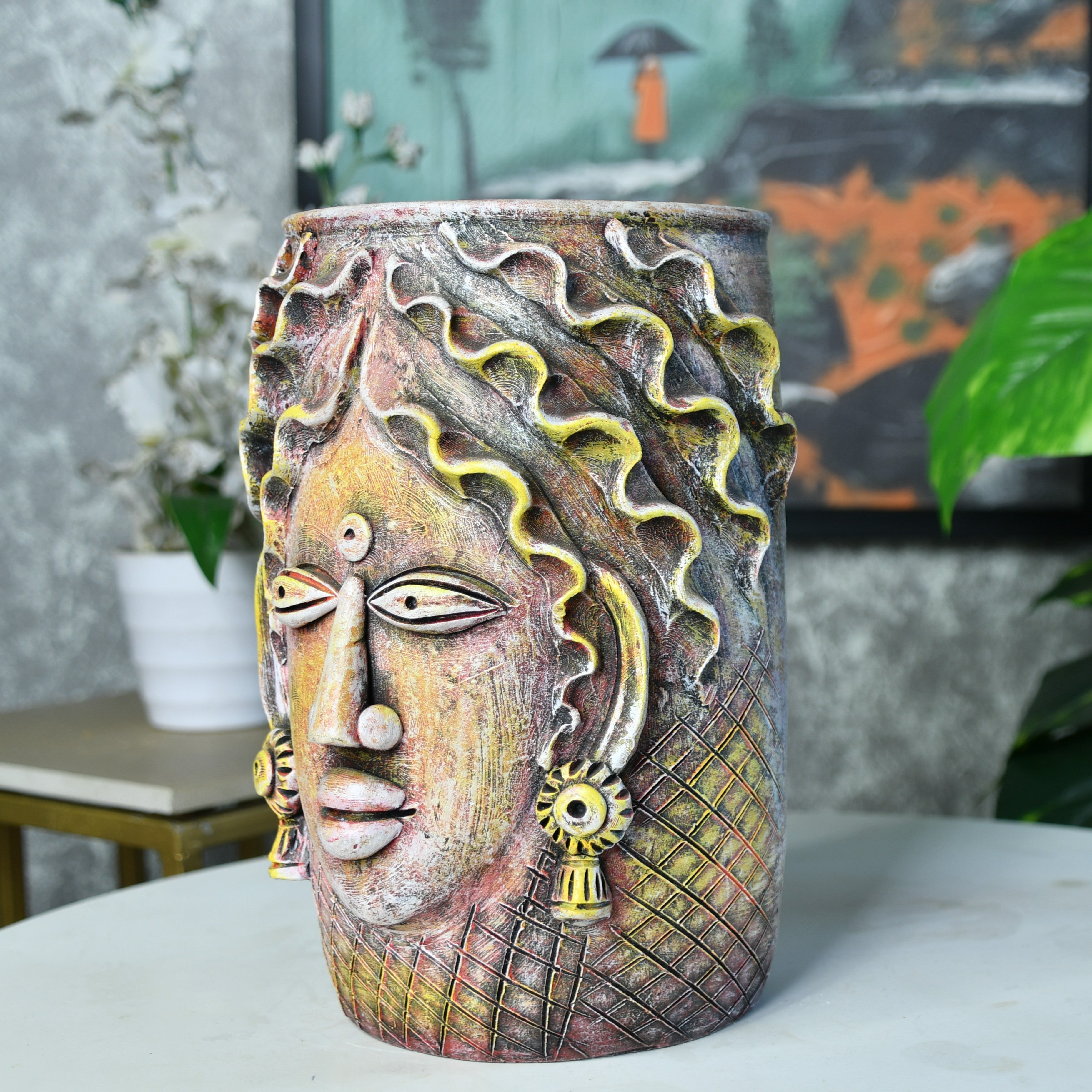 Sowpeace Artisan Big Female Vase Tabletop Decor