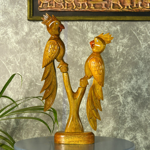 Sowpeace Hand Carved Wooden Parrot Set - Additional View