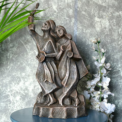 Abstract Baul: Terracotta Tabletop Elegance Decor Piece - Additional View