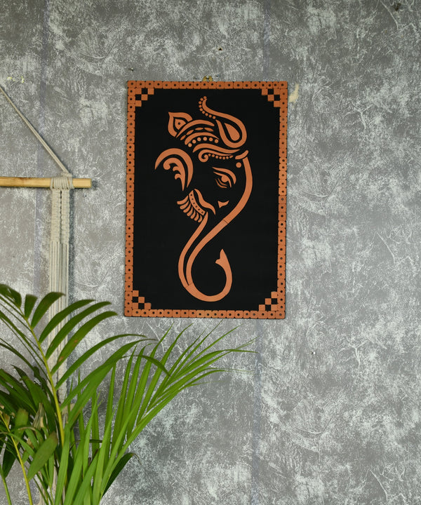 Handcrafted Abstract terracotta Ganesh Wall Art: Unique Home Decor — image 2