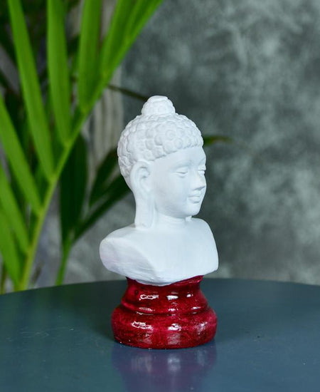 Sowpeace Bliss: White Small Buddha Terracotta Decor