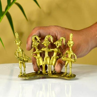 Dokra Orchestra: Brass Tabletop Masterpiece for Unique Home Decor