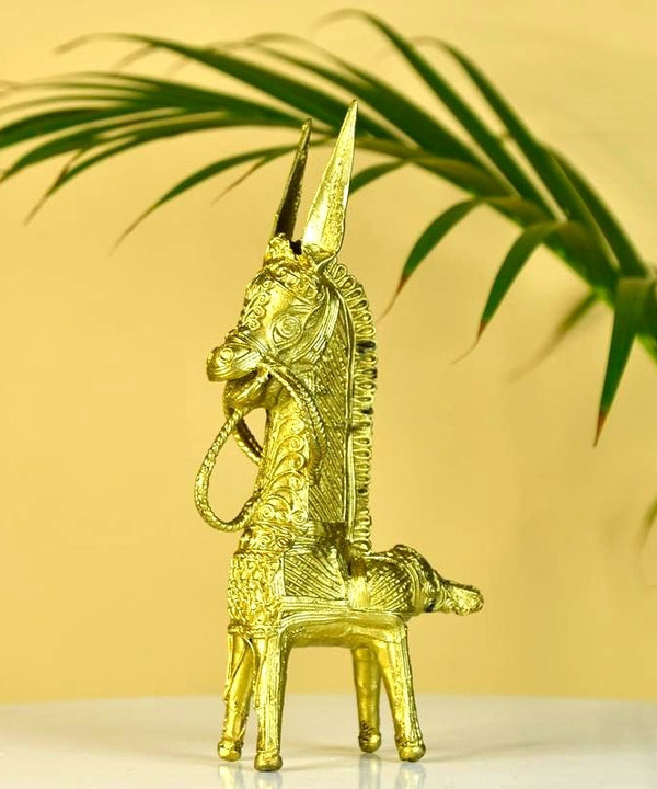 Dokra Horse: Brass Tabletop Decor Masterpiece — image 6
