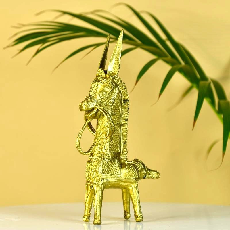 Dokra Horse: Brass Tabletop Decor Masterpiece – view 6