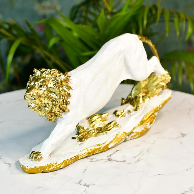 Sowpeace Resin Leaping Lion – view 1