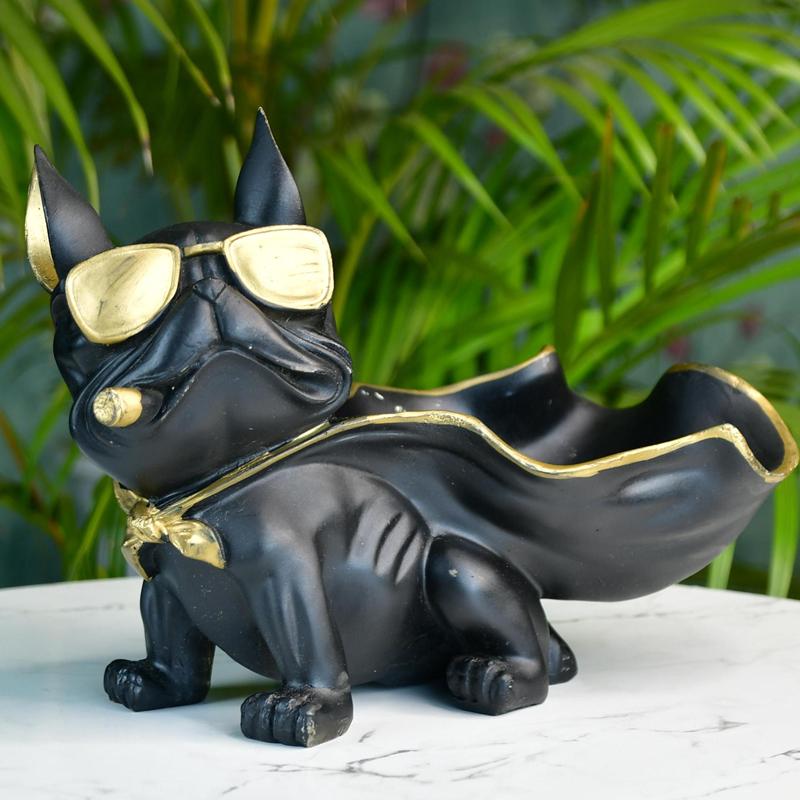 Sowpeace Resin Caped Dog Showpiece