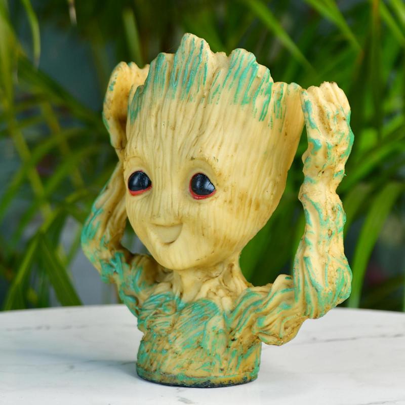 Groot Figurine Planter with Hands Up | Sowpeace Artisan Home Decor & Functional Design – view 2