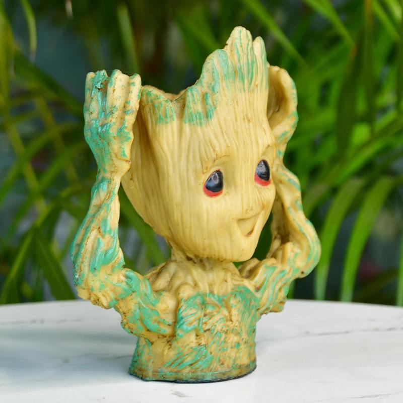 Groot Figurine Planter with Hands Up | Sowpeace Artisan Home Decor & Functional Design