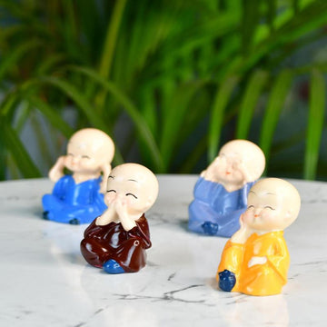 Sowpeace Resin Mini Monk Set of 4